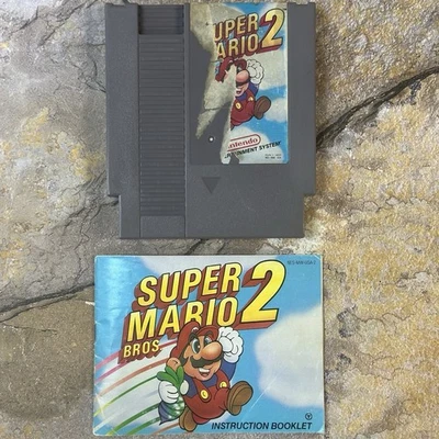 Super Mario 2 Cartridge & Manual - Nintendo Entertainment System NES **TESTED** - Image 1 of 4