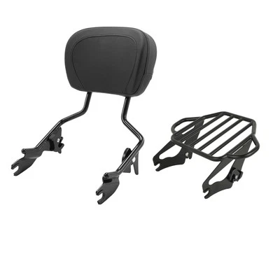 Detachable Backrest Sissy Bar Luggage Rack Fit For Harley Road Glide 2009-2025 - Image 1 of 4