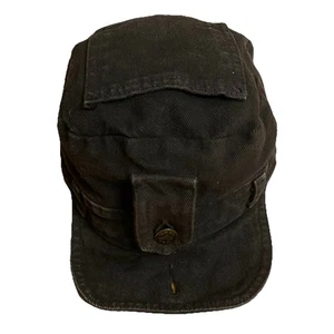De Colección Robo Gorra Denim Motociclista Sombrero Desteñido Negro Talla Grande Les Industries - Imagen 1 de 17