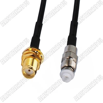 SMA Female to FME Female Jack Connector Pigtail Coaxial Cable RG174 for Wireless - Image 1 of 3