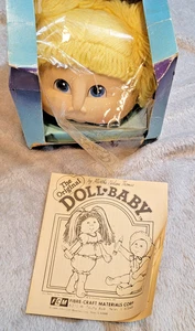 Cabeza de muñeca The Original Doll-Baby 1984 de Martha Nelson Thomas Fibre-Craft con libro - Imagen 1 de 11