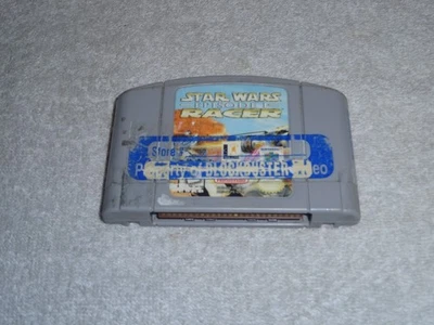 Star Wars Episode 1 Racer Nintendo 64 N64 game VERY RARE BLOCKBUSTER VIDEO LABEL - Image 1 of 4