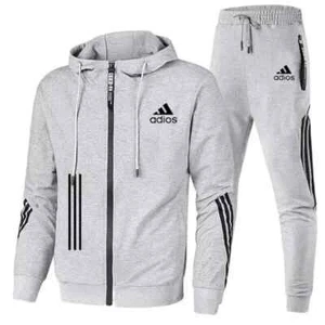 2025 Hombre y Primavera y Otoño Cremallera Sudadera con Capucha + Pantalón 2 Piezas Ocio Fitne - Imagen 1 de 30