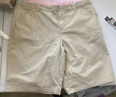 Pantalones Cortos Uniforme Elásticos Frente Plano Cat & Jack Niñas - Color Caqui Talla 18 Plus Foto 1 de 2