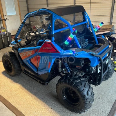 2x 1 pés de espessura LED chicote espiral perseguindo RGB luzes de chicote de gordura para Polaris RZR 200 UTV - Imagem 1 de 4