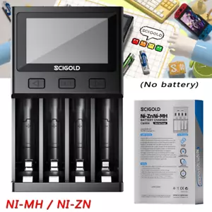 Scigold Battery Charger For Ni-MH Ni-Zn AA AAA Rechargeable Fast Battery Charger - Picture 1 of 16
