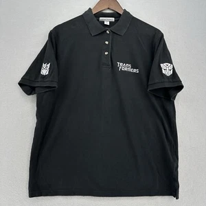 2007 Transformers Movie Promo Release Black Polo Shirt Mens/Womens 2XL Y2K RARE - Bild 1 von 7