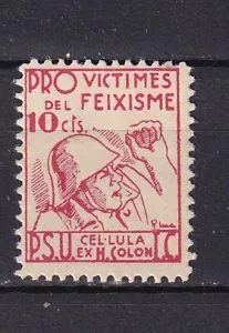 Etiqueta Política SCW GG 1822 PRO VICTIMES DEL FEIXISME PSU CEL LULA EX H COLON (1) - Imagen 1 de 2