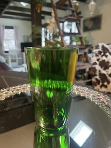 Single Vereco Glass Tumbler - French Glassware Emerald Green - Picture 1 of 4