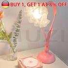 # Vintage Blumen-Tischlampe Acryl französische romantische Nachttischlampe (Pink