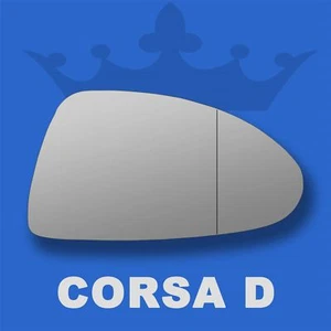 Vauxhall Corsa D wing door mirror glass 06-14 Right Driver side with Wide Angle - Picture 1 of 4