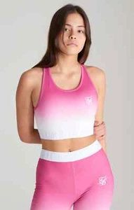 SikSilk Girls Pink Fade Taped Bralette 13-14 Years - Picture 1 of 5