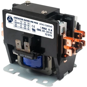 Appli Parts APAC-1S40240 Heavy Duty 1 Pole with Shunt Contactor 40 Amp 240 Volt - Picture 1 of 6