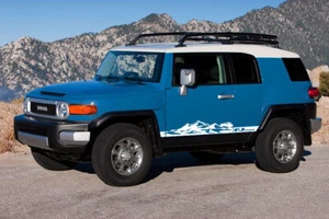 2X Multiple Color Stripe Mountains Car Vinyl Decal Sticker for FJ Cruiser SUV - Picture 1 of 5