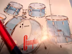 SONOR SCHLAGZEUG PROSPEKT 1975 !! DRUMS FACHBLATT TAMA TEAC ROCK KIN PING MEH - Bild 1 von 24