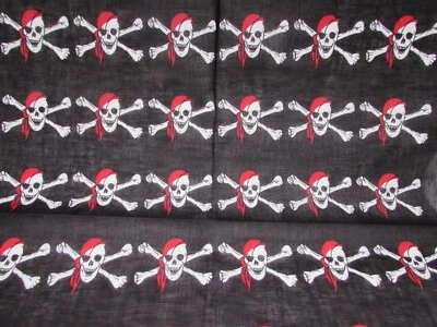 6X NUEVO PAÑUELO PIRATA PAÑUELO CALAVERA Y HUESOS CRUZADOS JOLLY ROGER FAVOR DE FIESTA Foto 1 de 4