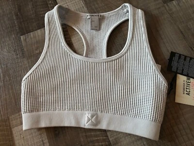 Nuevo sujetador deportivo FOREVER 21 para mujer sin costuras espalda deportiva talla pequeña, gris claro Foto 1 de 3