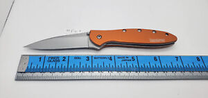 Kershaw 1660OR Ken Onion Leek Assisted Flipper Knife 3" Blast Plain Blade #F07