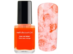 Ink Color neon orange NailArt Farbe Tinte XXL 12ml Polish Blooming Smoke LackGel - Bild 1 von 3