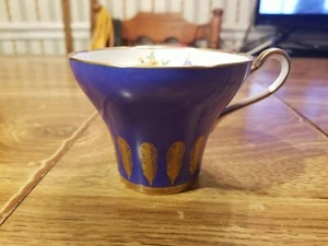 Vintage Royal Stafford Bone China Cup Blue With Flowers - Picture 1 of 6
