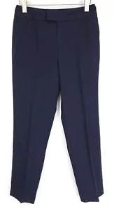 SUISTUDIO Lane Women Trousers UK14R Blue Pure Wool Pleated Classic - Picture 1 of 15