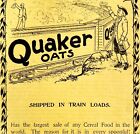 Quaker Oats Cereal By Train 1894 Advertisement Victorian Hot Cereal ADBN1d