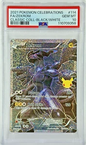 PSA 10 Celebrations Zekrom #114 Full Art - 2021 Classic Collection BW 114/114 - Picture 1 of 1