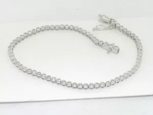 Tennis Armband 585 Weißgold 14Kt Gold 72 Brillanten total 1,01ct Wesselton - Bild 1 von 7