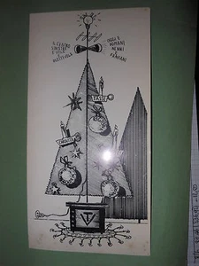 Cartolina satirica L'Albero di Natale dei Bassotti lo Specchio 1963 (cc132) * - Picture 1 of 3