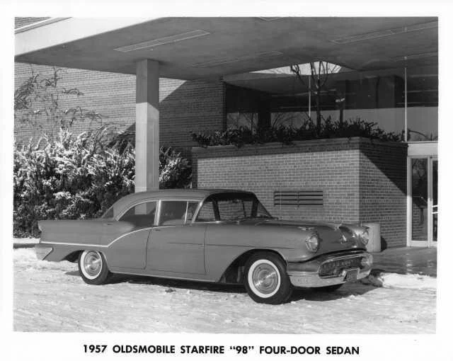 1957 Oldsmobile Starfire 98 Four-Door Sedan Press Photo 0054 - Image 1 of 1