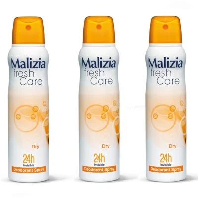 Malizia fresh care deo Spray Dry 24h invisible 3x 150ml deodorant für Damen