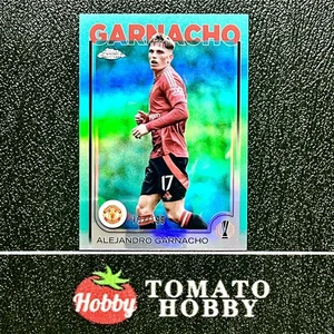 TOPPS CROMO UEFA 2024-25 ALEJANDRO GARNACHO/199 REFRACTOR ACUÁTICO HOMBRE UTD - Imagen 1 de 2