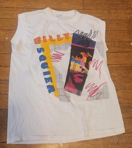 Vintage Billy Squier Tank Signs Of Life Tour 1984 Band Sleeveless Shirt Size M - Bild 1 von 7