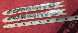 Forgiato Chrome Emblems 7” X 1” Letters Stickers 7” Wide 1” Tall 100% Authentic - Bild 1 von 10