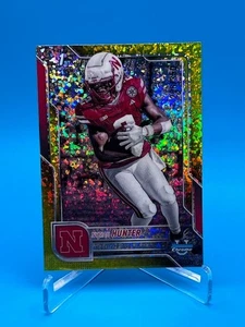 2025 Bowman Chrome U Yellow Mini Diamond Nyziah Hunter #10 Nebraska /250 1st SP - Picture 1 of 3