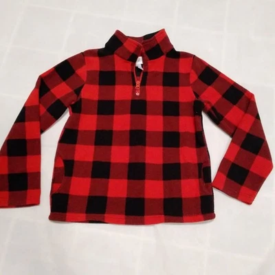 Pullover The Children's Place con cremallera en cuarto de búfalo a cuadros niñas talla mediana 7/8 Foto 1 de 4