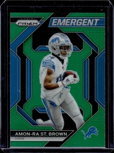 2023 Panini Prizm - Emergente Amon-Ra St. Brown #H-8 Green Prizm - Foto 1 di 2