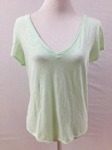 Top Anthropologie t.la Cuello en V Talla Mediana Pequeña Verde Manga Corta Nueva Etiqueta $58 - Imagen 1 de 4