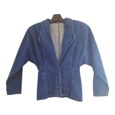 Blazer Chaqueta De Colección Circle S Dallas Texas Western Wear Denim Manga Dolman EE. UU. Foto 1 de 4