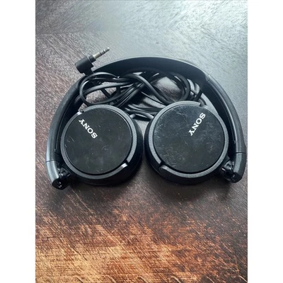 Sony Foldable Headphones MDR-ZX110 Over Ear Adjustable Black Wired Tested & Work - Image 1 of 4