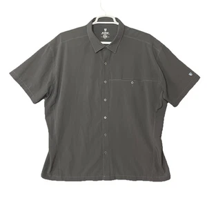 Kuhl Shirt Mens 3XL Gray Tufflex Short Sleeve Button Up Outdoor Stretch Pocket - Picture 1 of 8