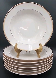 8-Windsor Gold 09 Soup/Salad Bowls by International Tableworks Fine Porcelain - Picture 1 of 14