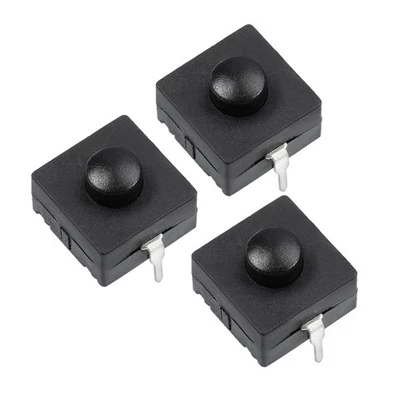 3Pcs 12x12x9mm 2 Poles PCB Latching Tactile Tact Push Button Switch for Torch - Image 1 of 4