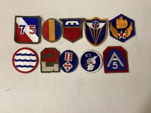 WW2 (10) AUTHENTIC  PATCHS IN EXCELLENT CONDITION - Picture 1 of 2