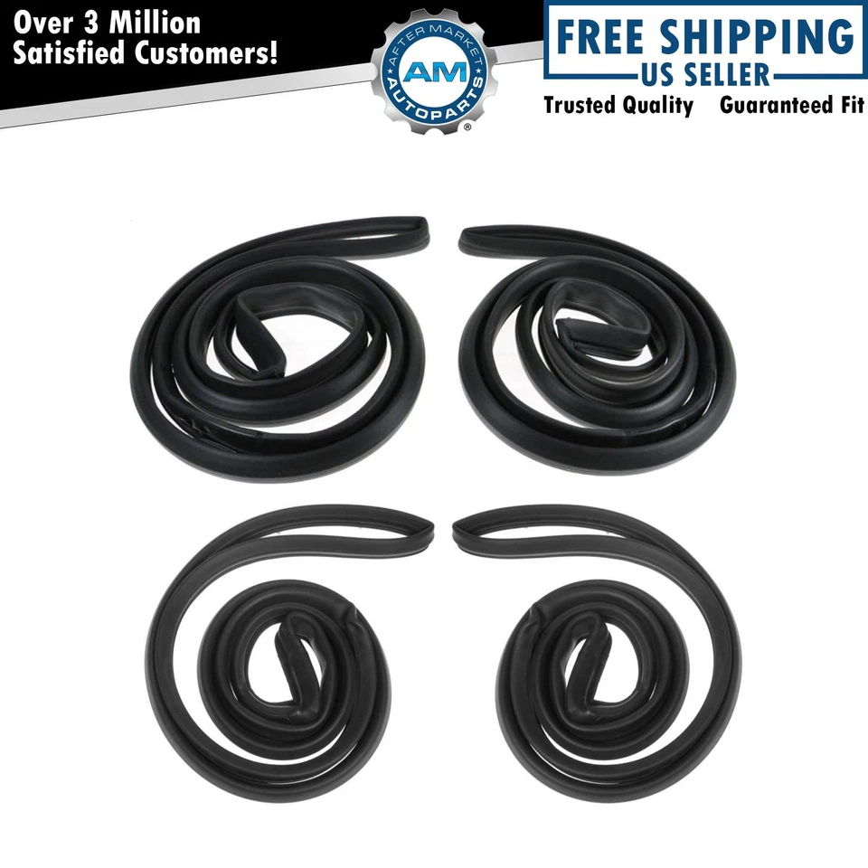 Juego de 4 sellos antideslizantes de puerta delanteros y traseros para Buick Chevy Sedán Oldsmobile Foto 1 de 4