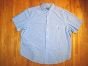 Chaps Easy Care Blue Casual Button Down Oxford Shirt Size 3X Big New - Picture 1 of 7