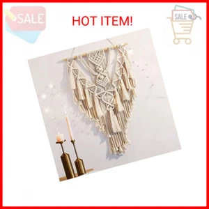 ANROYE Macrame Boho Wall Hanging Decor, Geometric Woven Tapestry Chic Cotton Han - Picture 1 of 2