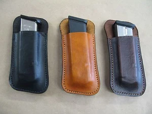 AZULA Leather 1 Slot OWB Belt Magazine Clip Mag Pouch CCW For..Choose Gun Model - Picture 1 of 12