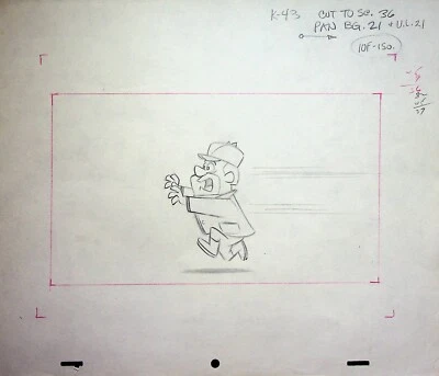 Diseño de lápiz de producción dibujado a mano Loopy De Loop 1963 Jerry Eisenberg Foto 1 de 2