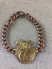Vintage Shriner Heavy Chain Link Copper Bracelet